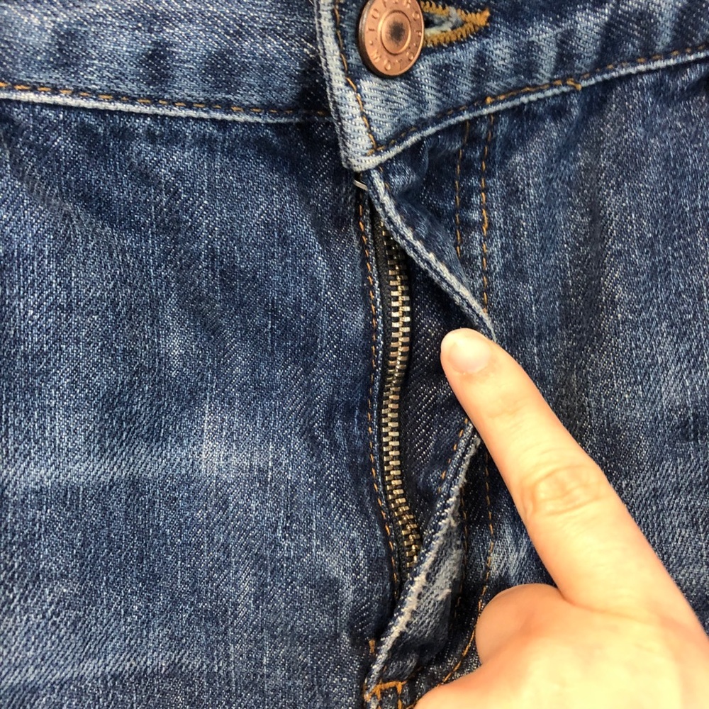 Topshop Blue Distressed Jean Shorts with Patch Details - Picture 5 of 12